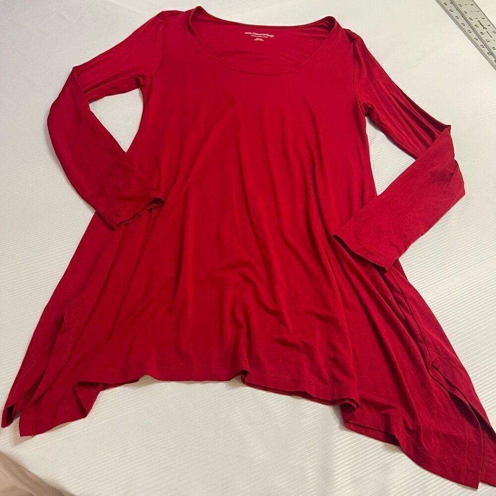 Soft Surroundings Red Tunic Top Size Medium